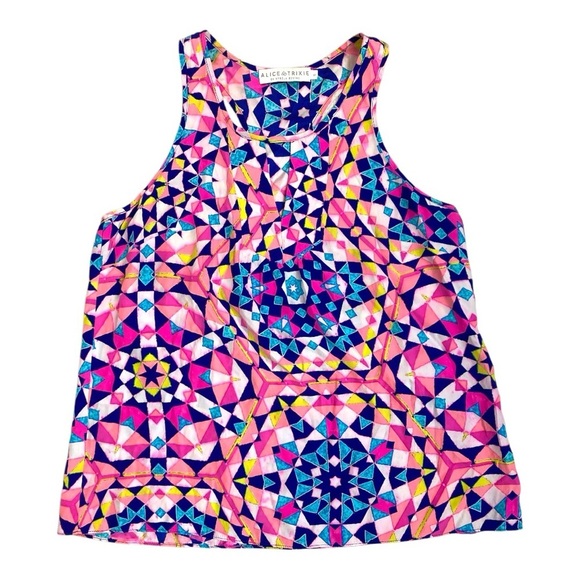 Alice & Trixie GeometricSilk Top - Picture 1 of 10